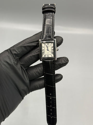 Old Money Rectangular Watch-Classic Roman Dial, Premium Leather Strap
