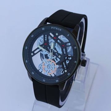Premium Transparent Dial Silicone Watch with Magnetic Lock – Sleek Stylish Wristwatch