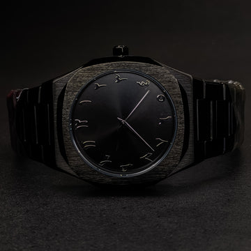 Black Arabic Aura Watch (Masterpiece) – Stainless Steel Edition