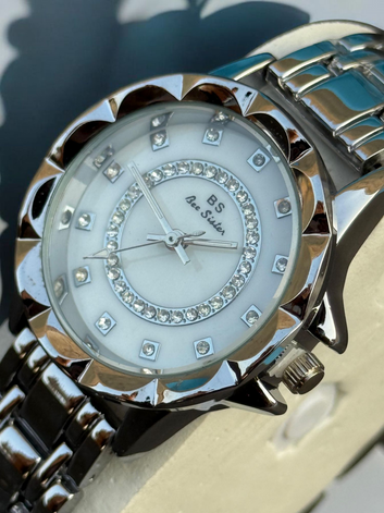 Bee Sister Ladies Watch-Elegant Silver Crystal Dial Women’s Watch